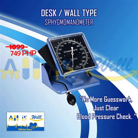 Desk And Wall Type BP Monitor Aneroid Sphygmomanometer Blood Pressure