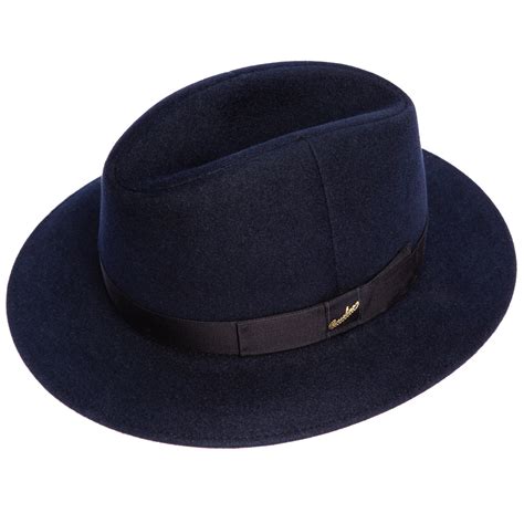 Borsalino Navy Fedora In Blue For Men Lyst