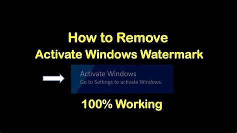 Permanently Remove Activate Windows Watermark Cooljfiles