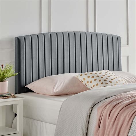 Rebecca Performance Velvet King California King Headboard In Charcoal