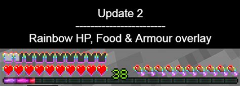 Rainbow Xp Bar Update Other Gui Overlays Added Minecraft Texture Pack