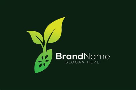 Green seed leaf logo design 24452197 Vector Art at Vecteezy