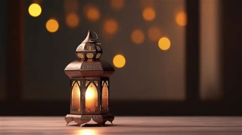 Premium AI Image A Lantern With The Words Ramadan On It