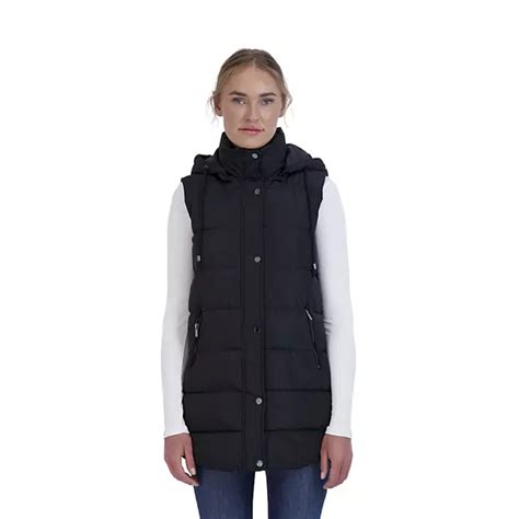 Womens Sebby Collection Long Puffer Vest