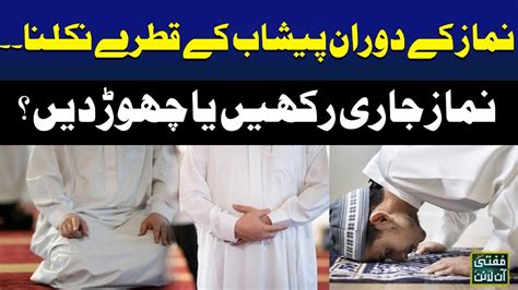 Namaz Ke Doran Peshab Ke Qatre Nikal Jaen To Namaz Kaise Parhen MUFTI