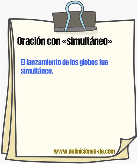 22 oraciones con simultáneo