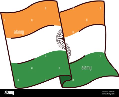 india flag waving Stock Vector Image & Art - Alamy