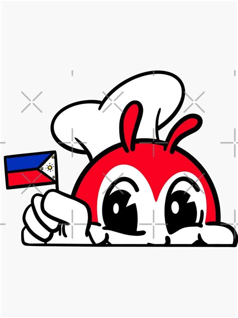 Jollibee Peeking Philipppine Flag Filipino Cap Sticker For Sale By