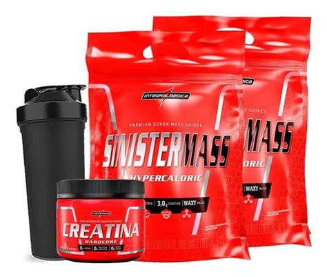 Combo 2x Sinistermass 3kg Creatina 150g Integral Medica Frete grátis