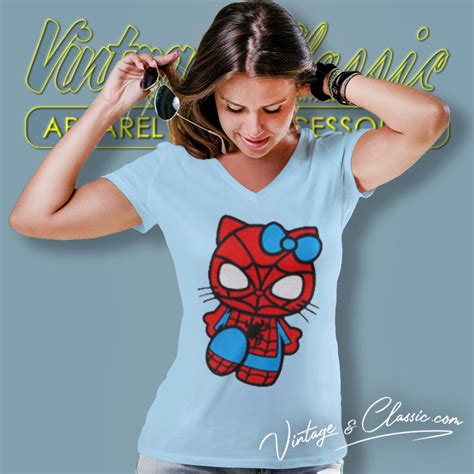 Spiderman Hello Kitty Shirt - Vintagenclassic Tee