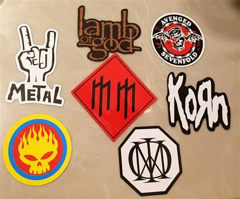 Metal Band Stickers - Etsy UK