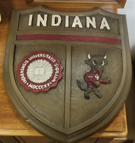 IU MASCOT SHIELD PLAQUE | Indiana, Shield, Mascot