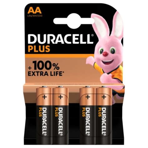 4 Piles AA LR6 Alcalines 1 5V Duracell Plus MEGA PILES