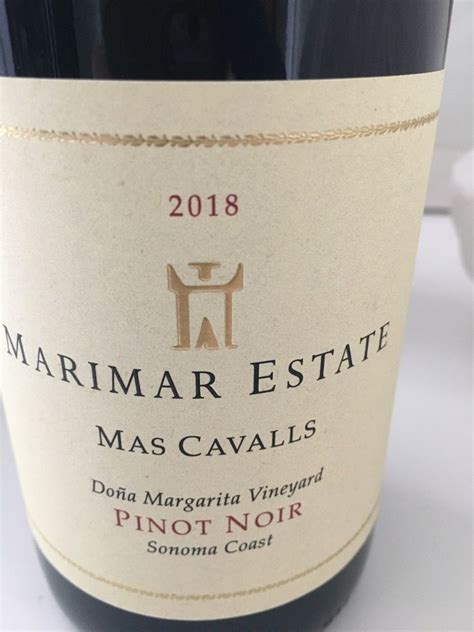 2018 Marimar Estate Pinot Noir Mas Cavalls Doña Margarita Vineyard USA