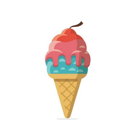 Ilustración del vector de helado Vector Premium