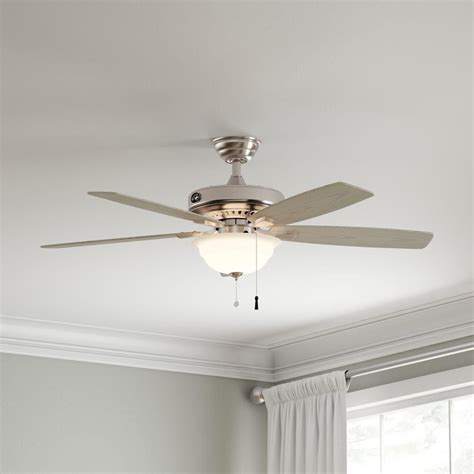 Hampton Bay Gazebo Ii In Indoor Outdoor Brushed Nickel Ceiling Fan