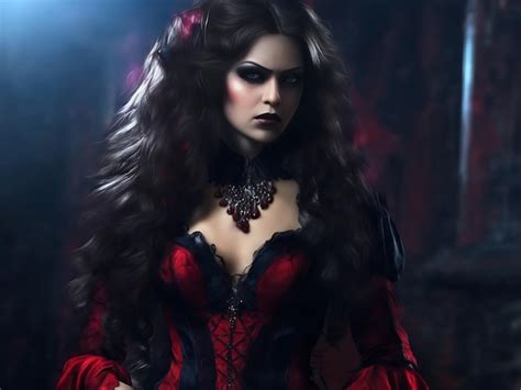 Premium AI Image Big Upper Curve Full Length Portrait Of Photorealistic Beautiful Brunette