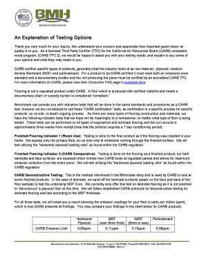 Fillable Online Benchmark International Laboratories Formaldehyde