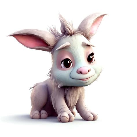 Lindo Burro De Dibujos Animados Al Estilo De Disney Foto Premium