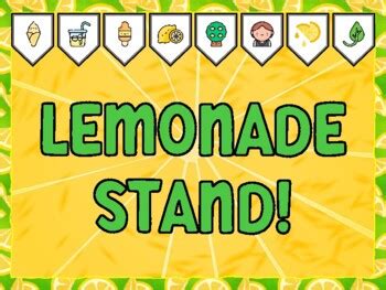 Lemonade Stand Lemon Bulletin Board Kit Worksheet By Swati Sharma