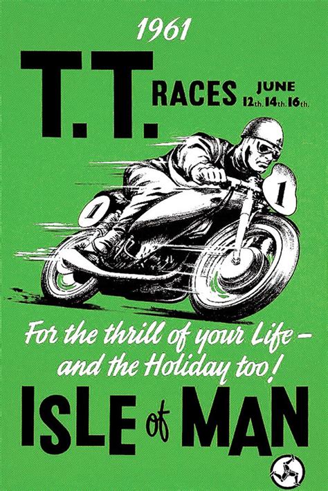 Poster Tt Isle Of Man Vintage Motorcycle Posters Vintage