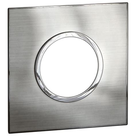 Arteor 1 Gang Surround Plate 2 Module Round Brushed Stainless Steel 575616 3245065756166