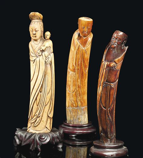 Three Chinese Ivory Figures 17th Century Christies