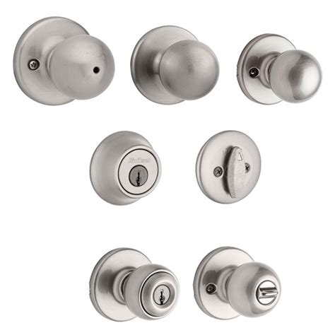 Shop Kwikset Polo Satin Nickel Door Knob Collection At