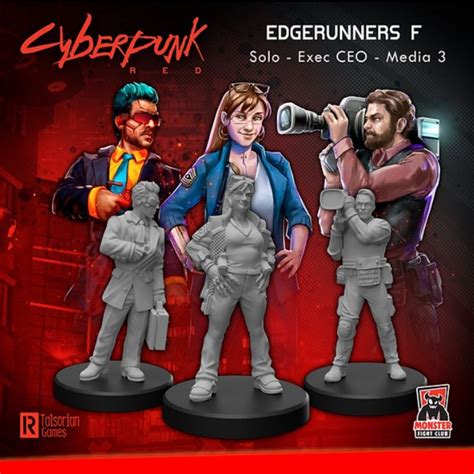 Cyberpunk Red Miniatures Edgerunners F