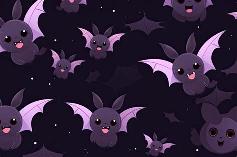 Premium AI Image | cute bat simple halloween purple and black generative ai