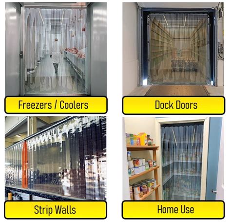 Cold Storage Freezer Curtains Walk Through Clear Strips