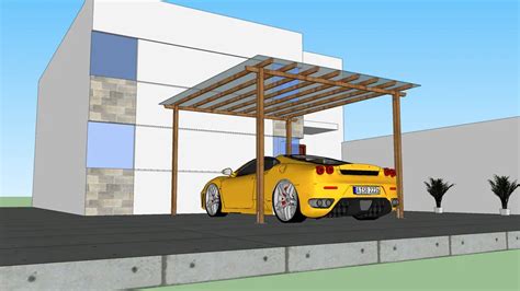 PERGOLA CUBIERTA DE POLICARBONATO Y ALUMINIO 3D Warehouse