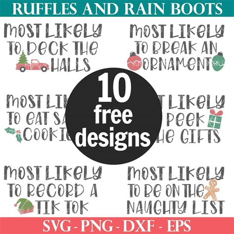 Free Santa Cam Svg Bundle With Extras Ruffles And Rain Boots