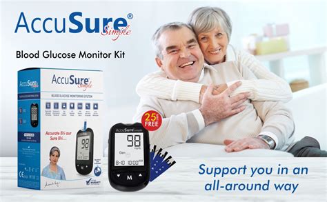 AccuSure Instant Digital Simple Glucometer Kit With 25 Strips 10