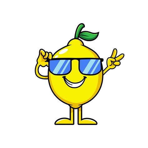 Lemons Cool Eyeglass Cartoon Vector Vector Art At Vecteezy