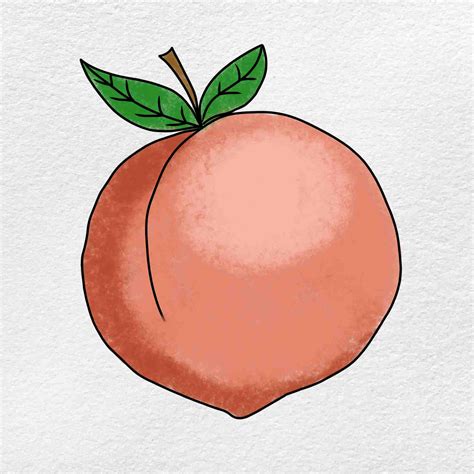 How To Draw A Peach Helloartsy