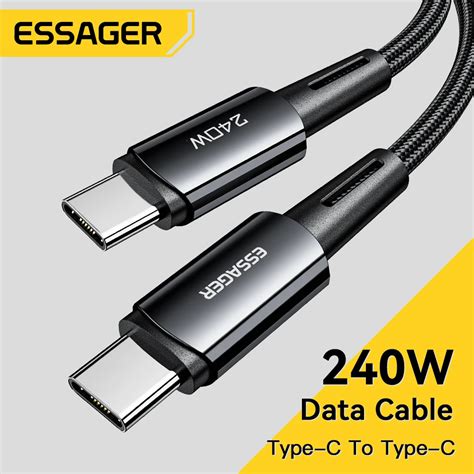 Essager 240W S Per H Zl Arj Tip C 67W Kablo H Zl Arj USB Kablosu