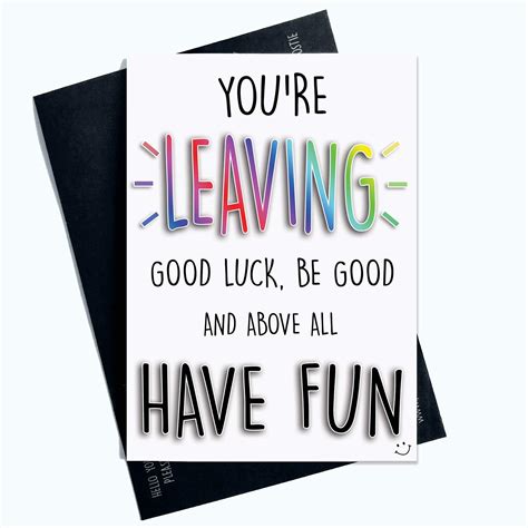 Buy Colleague Leaving Card New Job Card Coworker Leaving Card Good Luck