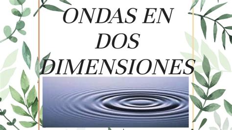 Ondas En Dos Dimensiones