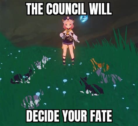 The Cat Council Decided That You Are Addicted And Should Touch Grass R Genshin Memepact