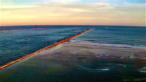 Extreme High Tide At Port Aransas Tx South Jetty Youtube