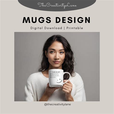 Coffee Mug Design Ideas Layout Minimalist for Men and Women Digital ...