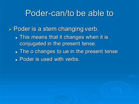 Conjugating Poder In The Present Tense Grammar Essential Ppt Download