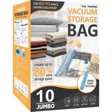 Lot De Sacs De Rangement Sous Vide Jumbo Pour Conomiser De L Espace