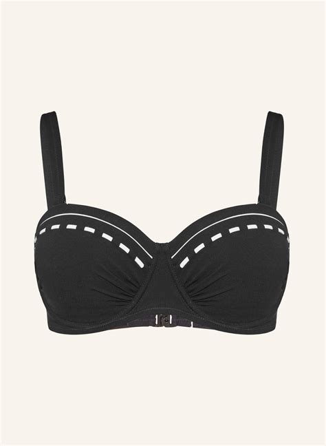 Lidea B Gel Bikini Top Marine Mindset In Schwarz Weiss