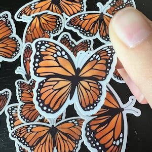 Monarch Butterfly Sticker Pack Etsy