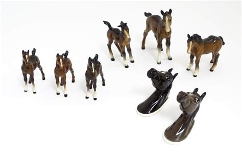 A quantity of Beswick brown horses / foals model no. 763 etc...