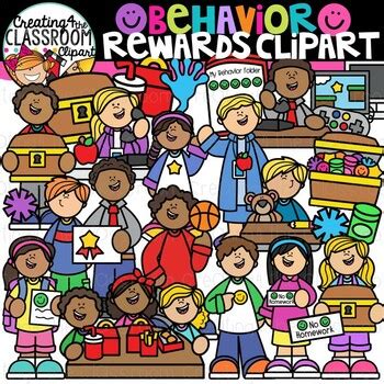 Behavior rewards Clipart {Positive Behavior and rewards} | TPT