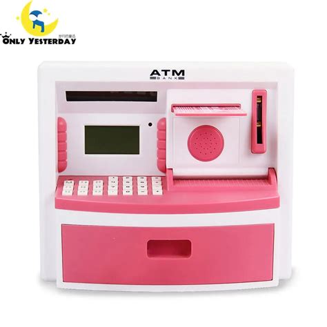 Mini ATM Bank Toy Digital Cash / Coin Storage Save Money Box ATM Bank ...