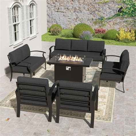 Amazon Kullavik Aluminum Patio Furniture Set Pieces Seat Metal